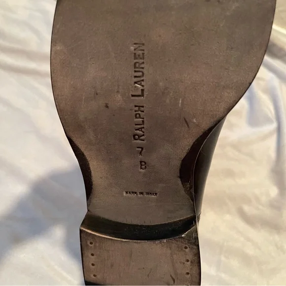 Ralph Lauren Collection made in Italy mid calf leather equestrian like boots, 7B - Picture 4 of 13